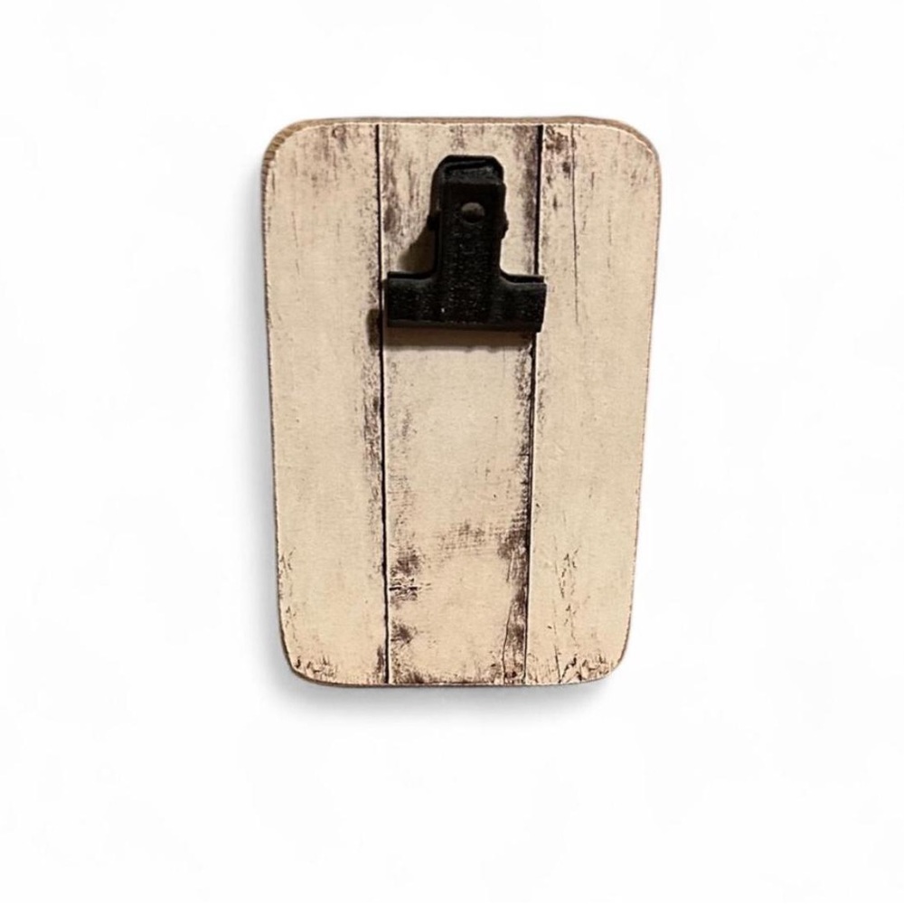 Rustic White Wooden Clip Holder